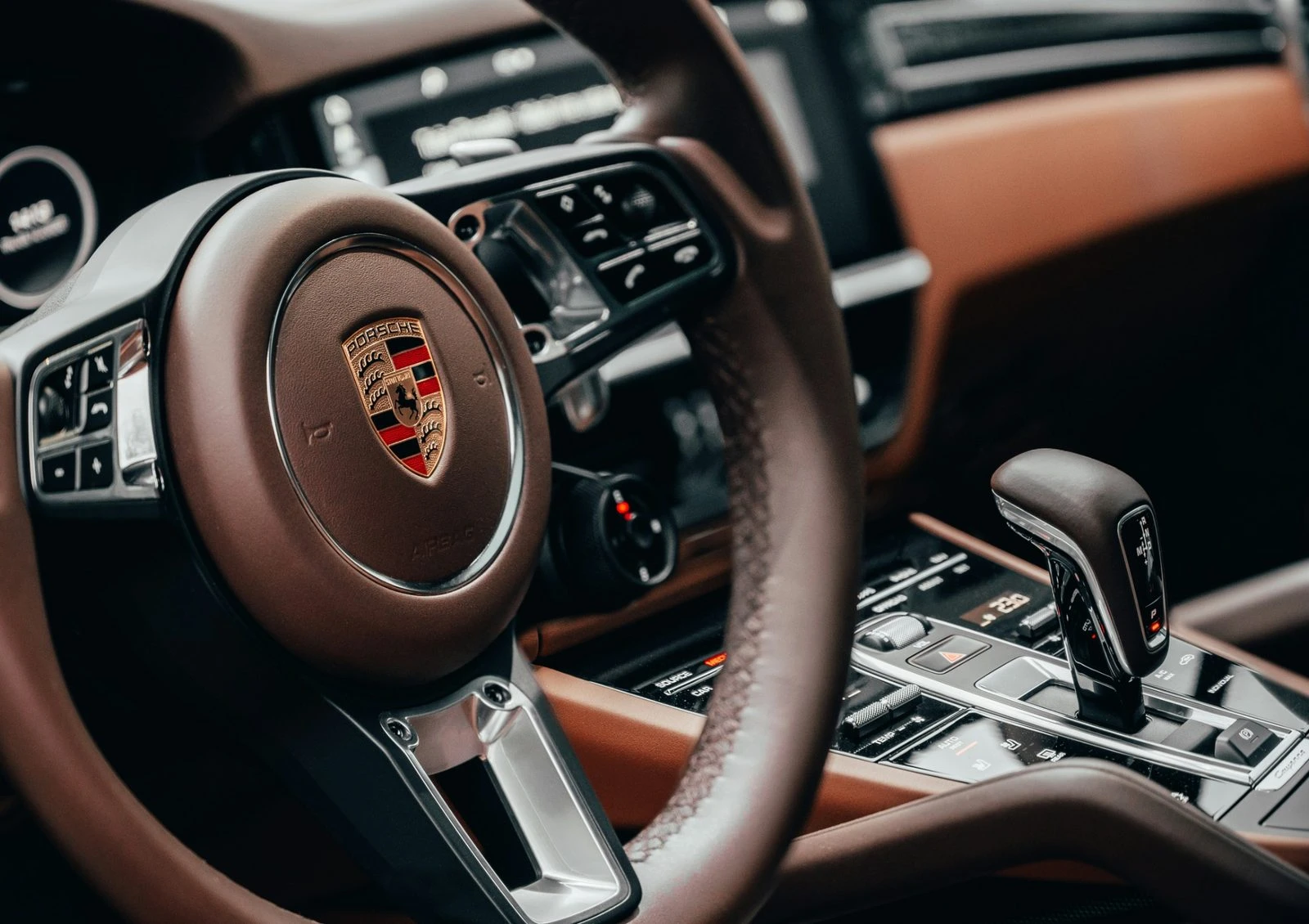 Intérieur Porsche cuir brun